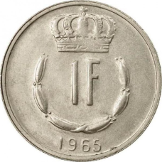 Монета 1глад. 1965 рік, Люксембург.