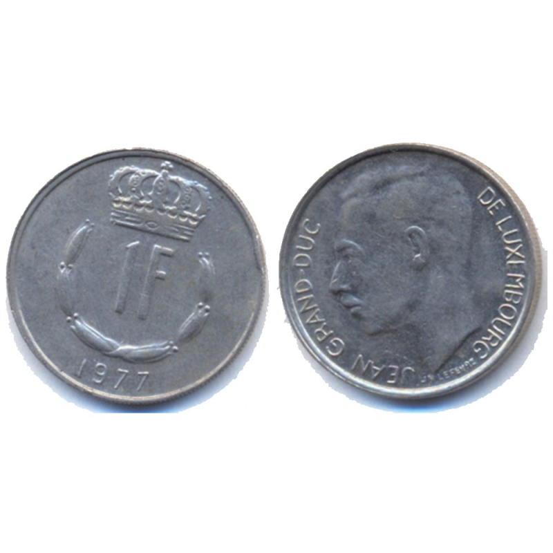 Монета 1глад. 1977 рік, Люксембург. Монета 1глад. 1977 рік, Люксембург.