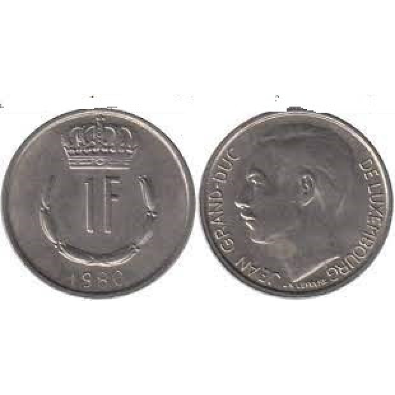 Монета 1глад. 1980 рік, Люксембург.