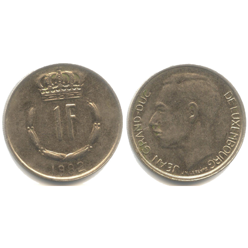 Монета 1глад. 1982 рік, Люксембург.