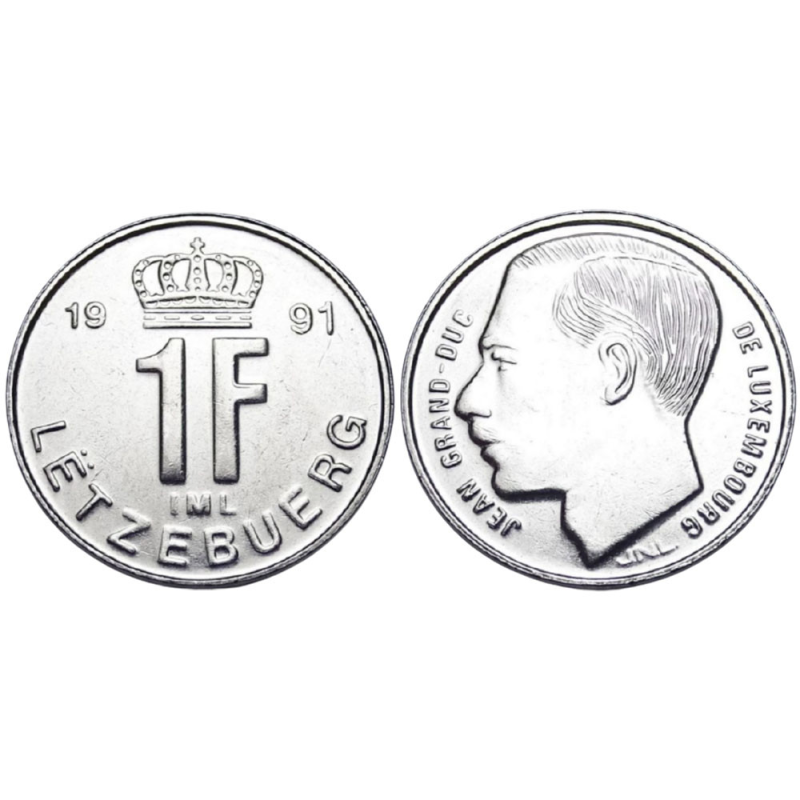 Монета 1глад. 1991 рік, Люксембург. Монета 1глад. 1991 рік, Люксембург.