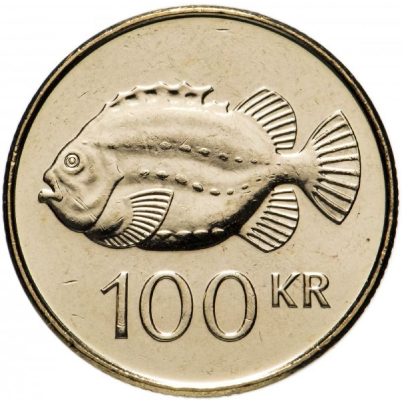 Ісландія 100 крон, 1995-2011