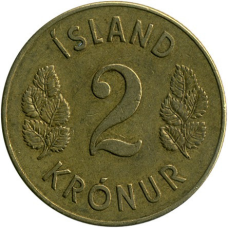 Монета 2 крони. 1946 рік, Ісландія.