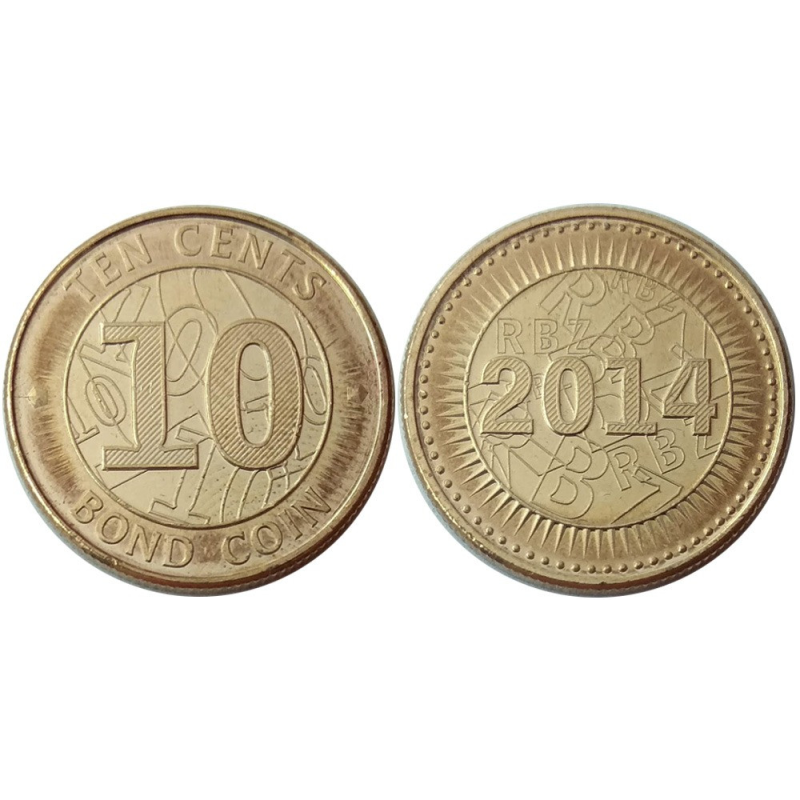 Zimbabweмбамбаси — 10 Cents 2014 UNC
