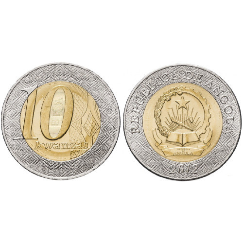 10 кванз 2012 Ангола UNC