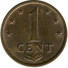 Нідерландські Антильські острови 1 цент, 1970-1978