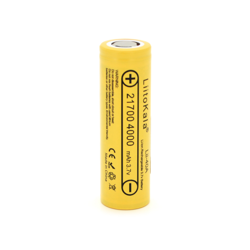 Аккумулятор 21700 Li-Ion LiitoKala Lii-40A, 4000mah (4000-4300mah), 25A, 3.7V (2.5-4.2V), Yellow, PVC BOX Аккумулятор 21700 Li-Ion LiitoKala Lii-40A, 4000mah (4000-4300mah), 25A, 3.7V (2.5-4.2V), Yellow, PVC BOX