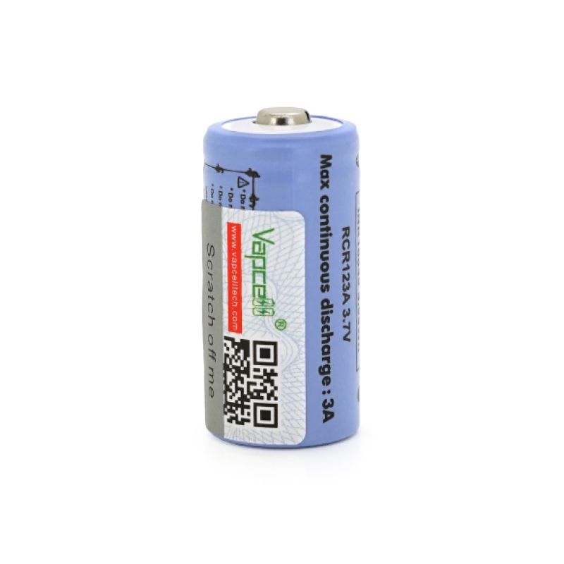 Аккумулятор 16340/CR123 Li-Ion Vapcell T8 Button Top, 850mAh, 3A, 4.2/3.6/2.5V, Purple Аккумулятор 16340/CR123 Li-Ion Vapcell T8 Button Top, 850mAh, 3A, 4.2/3.6/2.5V, Purple