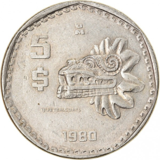 Мексика 5 песо, 1980-1985 (БД)