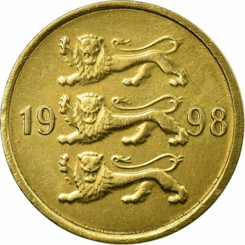 Естонія 10 синтів, 1991-2008 (БС) Естонія 10 синтів, 1991-2008 (БС)