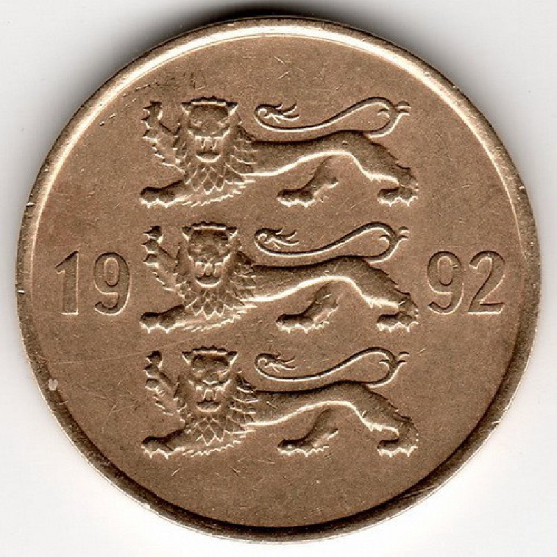 Естонія 20 синтів, 1992-1996(БС) Естонія 20 синтів, 1992-1996(БС)