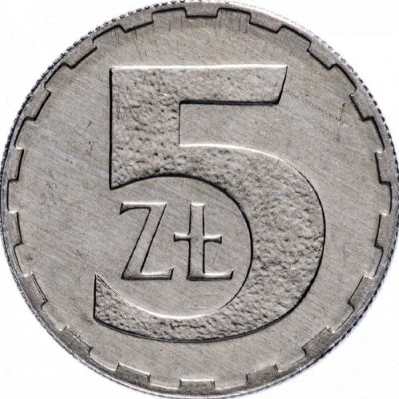 Польща 5 златих, 1990 (В) Польща 5 златих, 1990 (В)