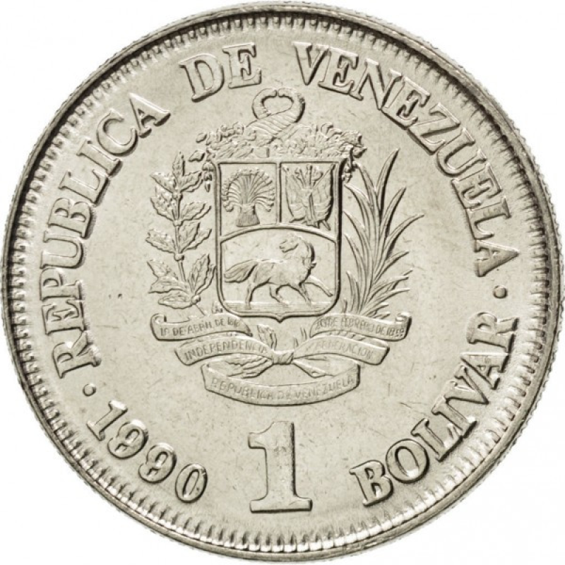 Венесуела 1 болівар, 1989-1990 (БС) Венесуела 1 болівар, 1989-1990 (БС)