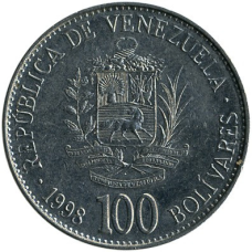 Венесуела 100 боліварів, 1999