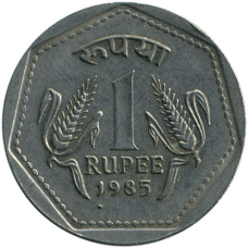Індія 1 рупія, 1982-1990 (Д)
