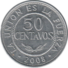 Болівія 50 сертаво, 1987-2008(ЕА)