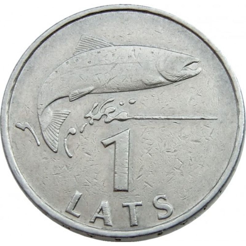 Латвия 1 лат, 1992-2008. (АР) Латвия 1 лат, 1992-2008. (АР)