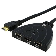 HDMI світч на 3 порти (3 гнізда HDMI - 1 штекер HDMI), з кабелем, без живлення