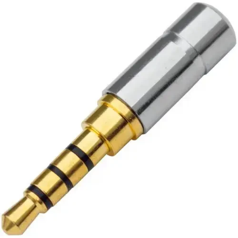 Штекер 3,5 мм 4С, міні, gold, металевий корпус
