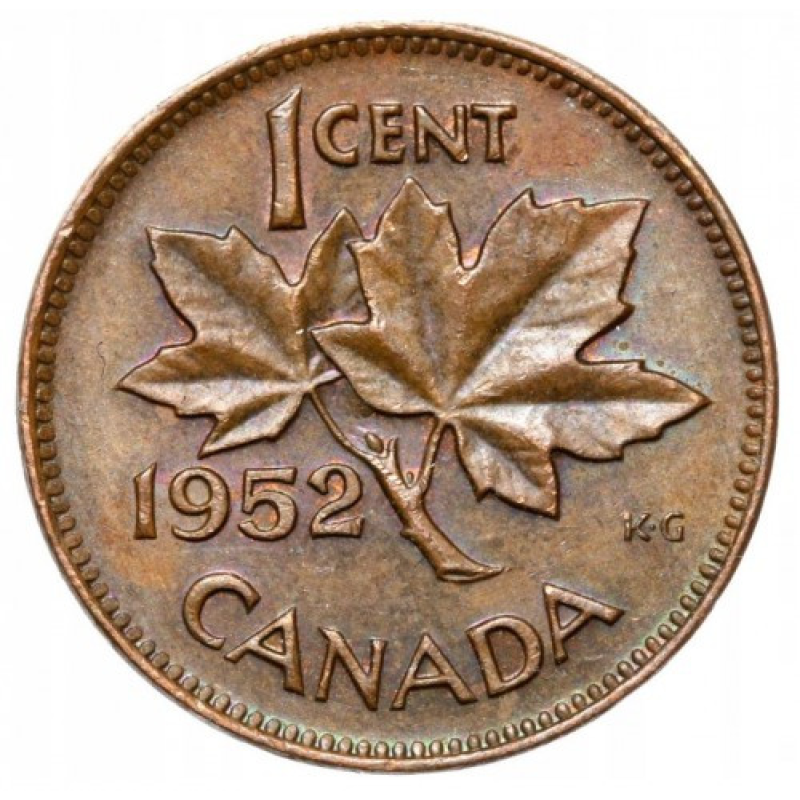 Канада 1 цент, 1948-1952 (Д) Канада 1 цент, 1948-1952 (Д)