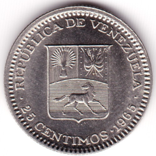 Венесуела 25 сертимо, 1965 (АР)