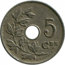 25 сантимів. 1920 рік, Бельгія. (Belgique)