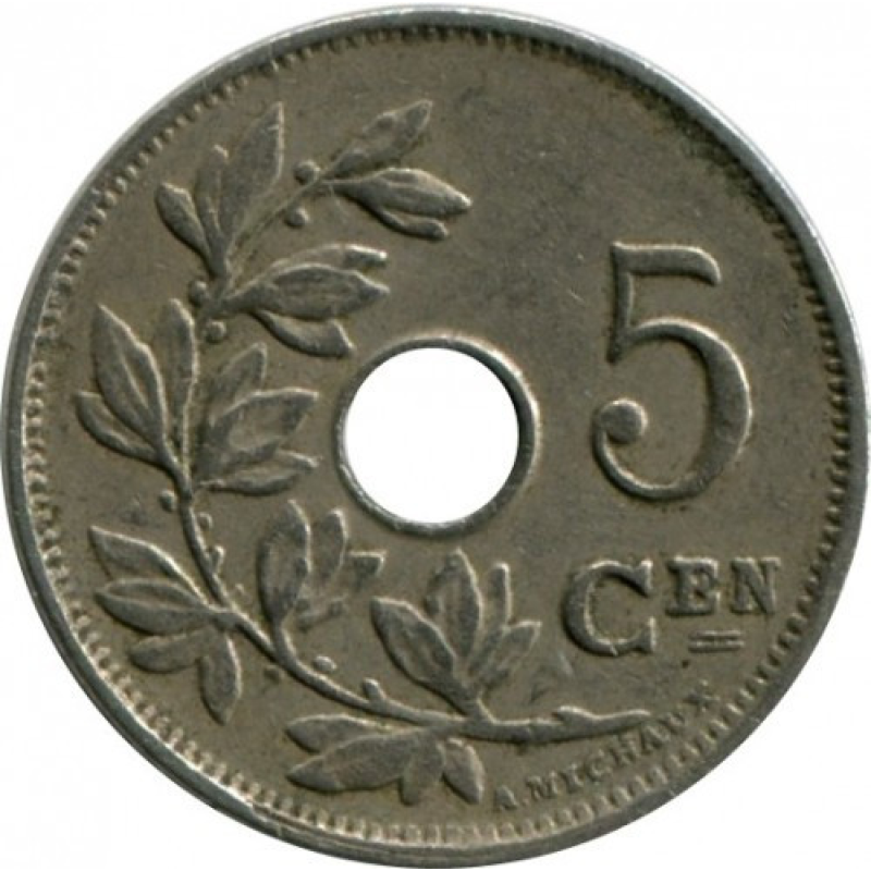 25 сантимів. 1920 рік, Бельгія. (Belgique)