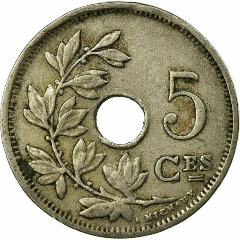 Бельгія 5 сантимів, 1923 Напис на французькому — “ROYAUME DE BELGIQUE“ Бельгія 5 сантимів, 1923 Напис на французькому — “ROYAUME DE BELGIQUE“