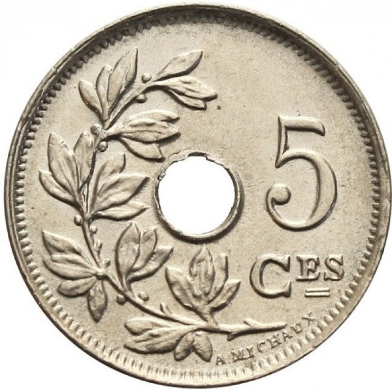 Бельгія 5 сантимів, 1922 Напис на французькому — “ROYAUME DE BELGIQUE“ Бельгія 5 сантимів, 1922 Напис на французькому — “ROYAUME DE BELGIQUE“