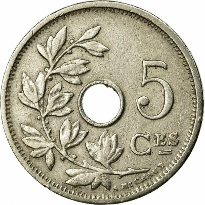 Бельгія 5 сантимів, 1904-1907 Бельгія 5 сантимів, 1904-1907