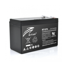 Акумуляторна батарея AGM RITAR RT1270B, Black Case, 12 V 7.0 Ah ( 151 х 65 х 94 (100) ) Q10