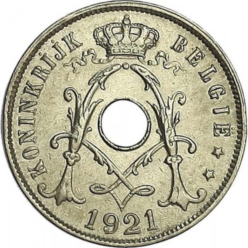 Бельгія 25 сантимів, 1910-1929 Напис нідерландською - “KONINKRIJK BELGIË“ Бельгія 25 сантимів, 1910-1929 Напис нідерландською - “KONINKRIJK BELGIË“