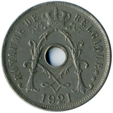 25 сантимів. 1928 рік, Бельгія. (Belgique)