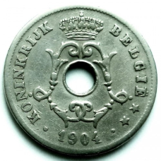 Бельгія 10 сантимів, 1904-1906 Напис нідерландською - “BELGIË“