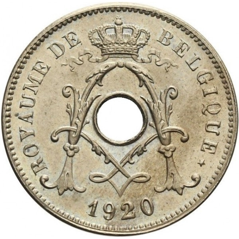 Бельгія 10 сантимів, 1920-1929 Напис французькою - “ROYAUME DE BELGIQUE“ Бельгія 10 сантимів, 1920-1929 Напис французькою - “ROYAUME DE BELGIQUE“
