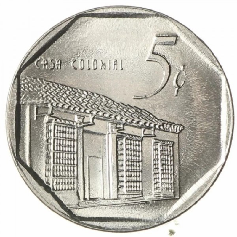Куба 5 сентаво, 1994-2018 (БС) Куба 5 сентаво, 1994-2018 (БС)