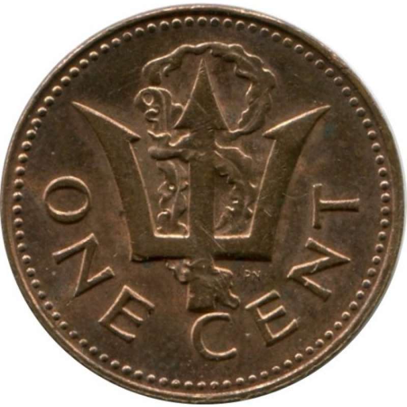 Барбадос 1 цент, 1973-1991