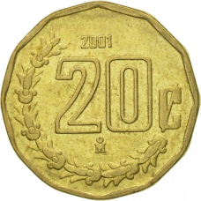 Мексика 20 синтаво, 1992-2009 (БД)