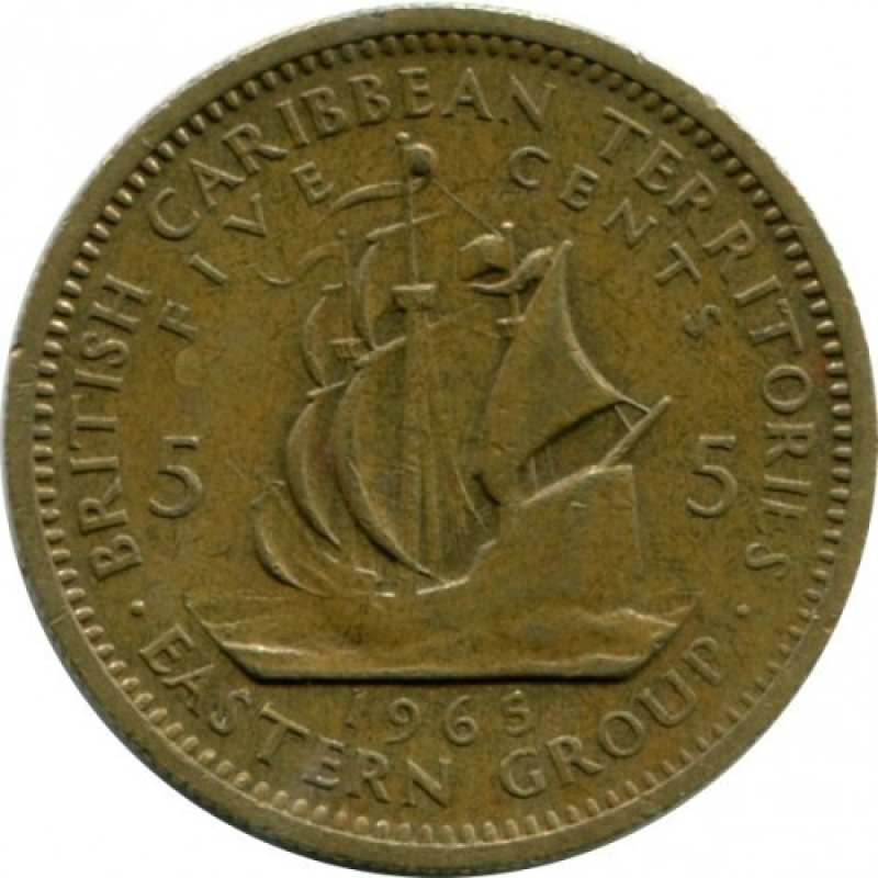 Східні Кариби 5 міліграмів, 1955-1965 Східні Кариби 5 міліграмів, 1955-1965