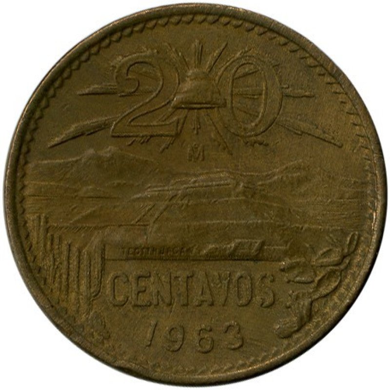 Мексика 20 синтаво, 1955-1971 (БД) Мексика 20 синтаво, 1955-1971 (БД)