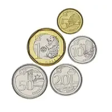 Сінгапур набір із 5 монет 2013 UNC 5, 10, 20, 50 міліграмів, 1 долар