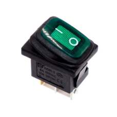 Перемикач Daier KCD1-2-101NW, з підсвіткою, вологозахищений, ON-OFF, 3pin, 6A 250V, червоний