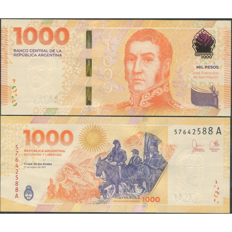 Аргентина / Argentina 1000 Pesos (2023) Pick 370 UNC Аргентина / Argentina 1000 Pesos (2023) Pick 370 UNC