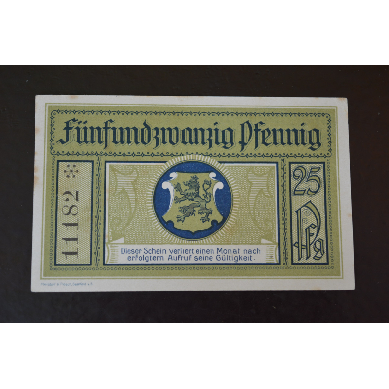 Німеччина. Нотгельд. 25 Pf 1921 року (3) Німеччина. Нотгельд. 25 Pf 1921 року (3)