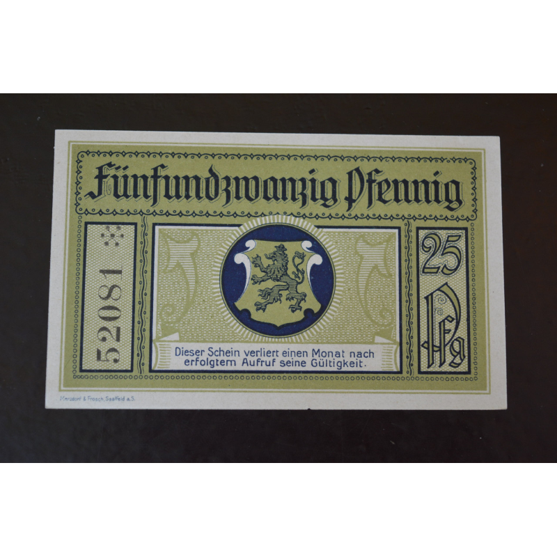 Німеччина. Нотгельд. 25 Pf 1921 року (3) Німеччина. Нотгельд. 25 Pf 1921 року (3)
