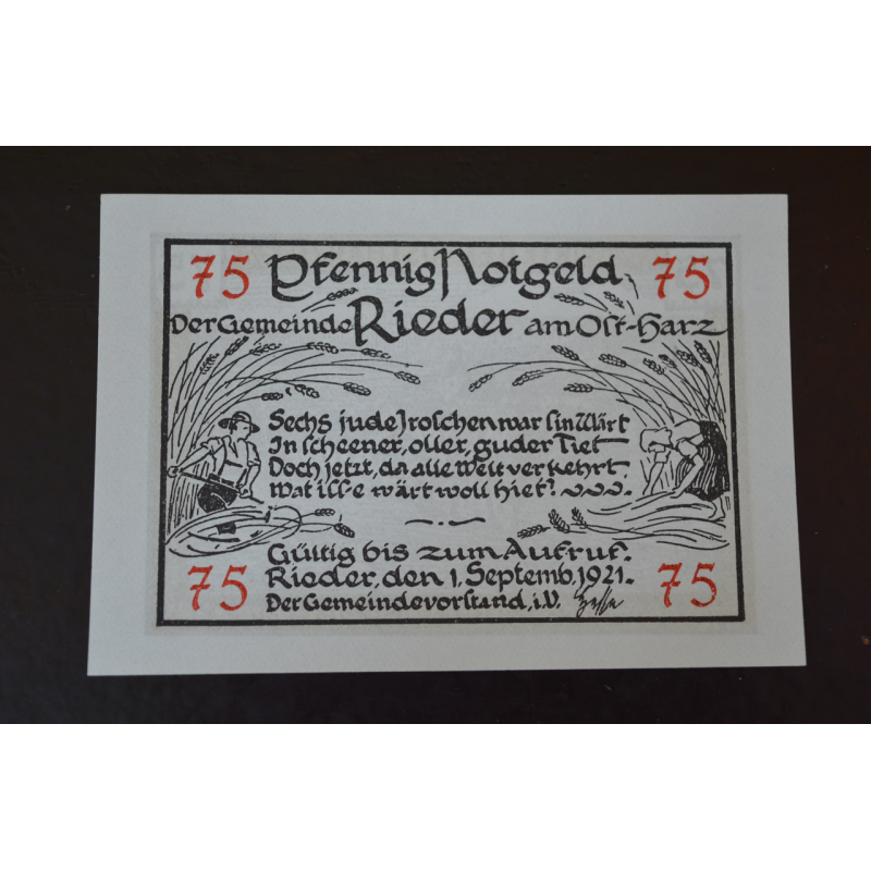 Німеччина. Нотгельд. 75 Pf 1921 року (3) Німеччина. Нотгельд. 75 Pf 1921 року (3)
