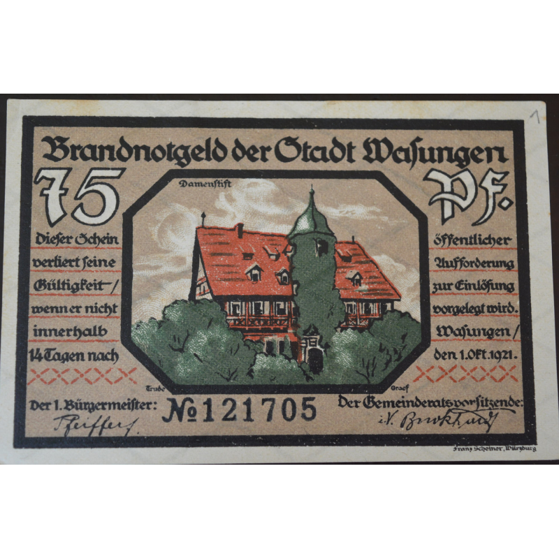 Німеччина. Нотгельд. 75 Pf 1921 року (3) Німеччина. Нотгельд. 75 Pf 1921 року (3)