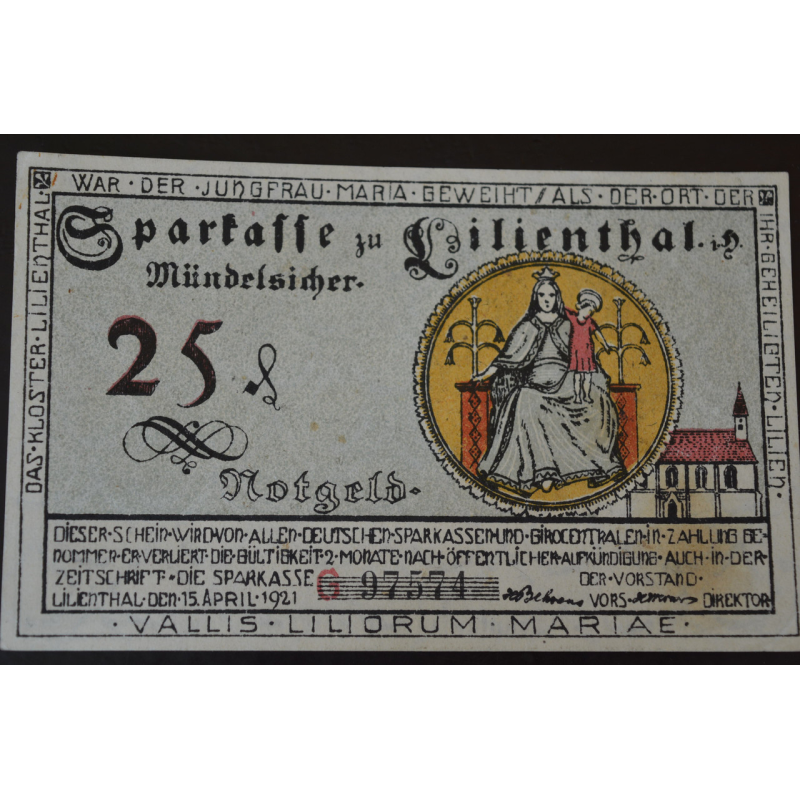 Німеччина. Нотгельд. 25 Pf 1921 року (3) Німеччина. Нотгельд. 25 Pf 1921 року (3)