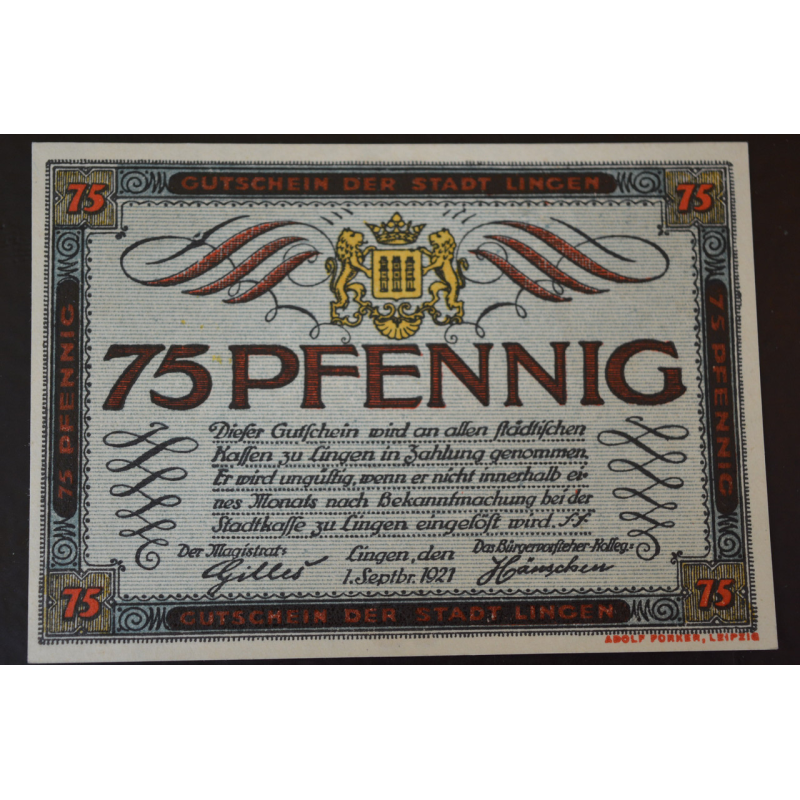 Німеччина. Нотгельд. 75 Pf 1921 року (3)