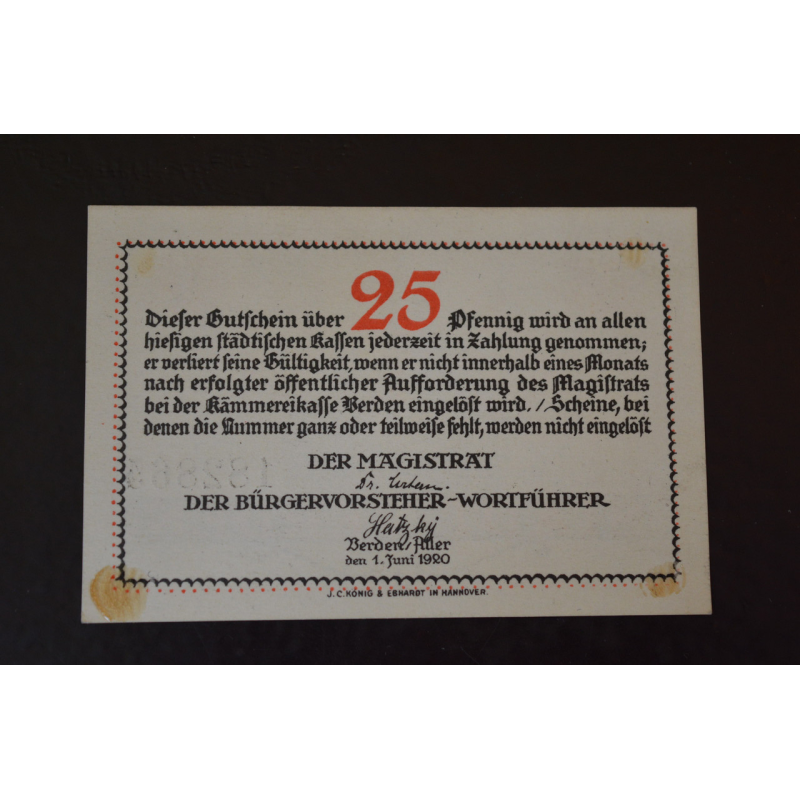 Німеччина. Нотгельд. 25 Pf ( 4 ) Німеччина. Нотгельд. 25 Pf ( 4 )